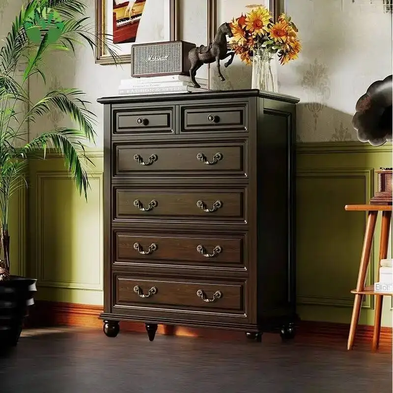 

Nordic Simple Living Room Cabinets Drawers Black Solid Wood Living Room Cabinets Storage Vintage Wohnzimmer Schrank Furniture