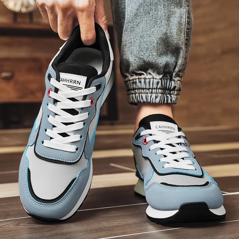 Zapatillas de deporte de alta calidad para hombre, zapatos transpirables para caminar al aire libre, entrenadores de moda, deporte, baloncesto, empuje principal, primavera y otoño