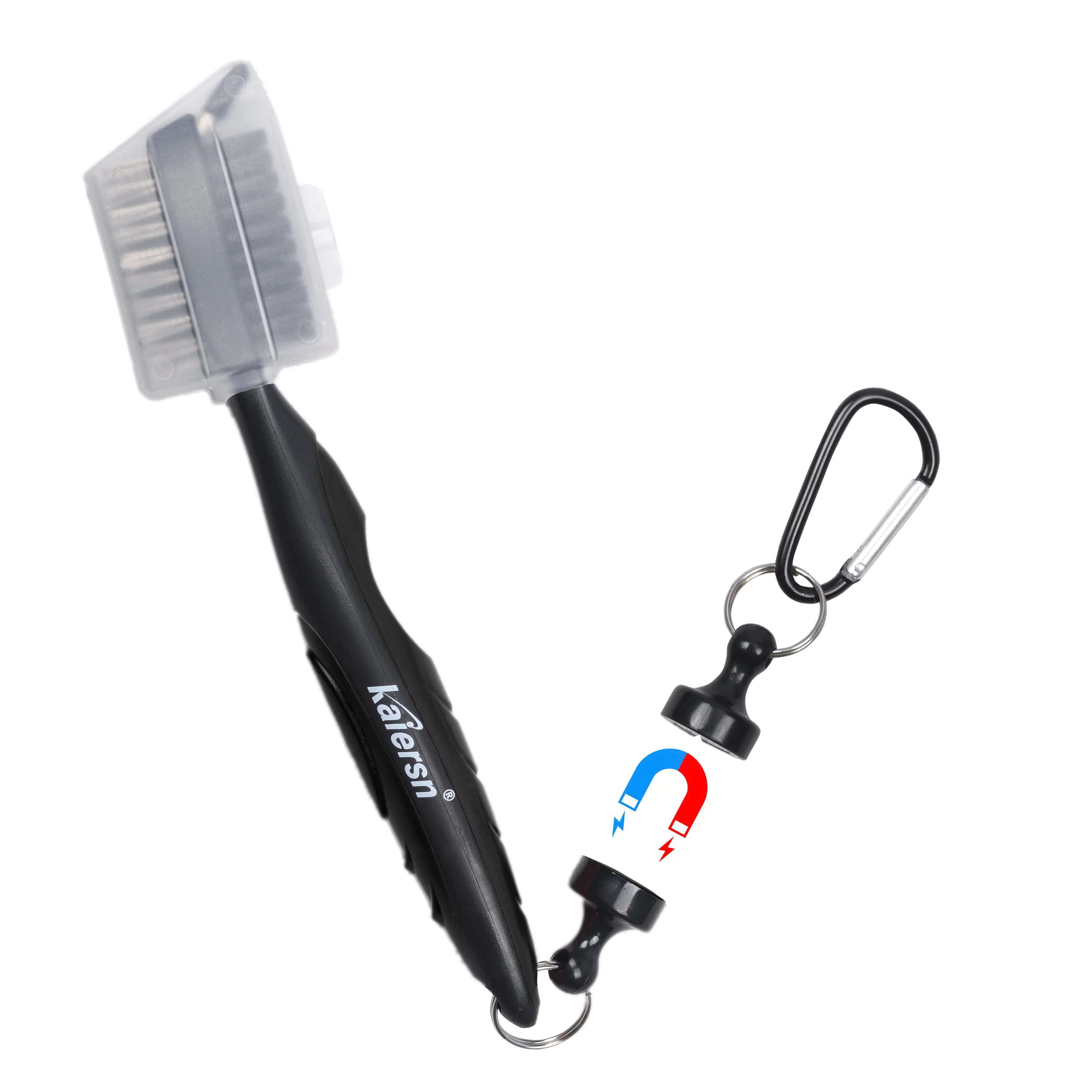 Kaiersn Golf Club Brush Groove Cleaner Połączenie magnetyczne Aluminiowy karabińczyk Lekki Stylowy Łatwe mocowanie do torby golfowej ﻿ — zdjęcie 5