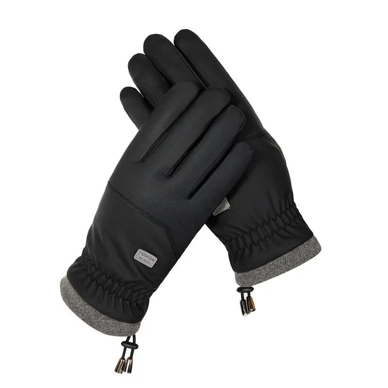 Warm gloves men's winter padded cold windproof waterproof motorbike electric car riding winter touch screen