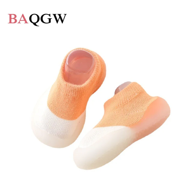 Baby Indoor First Walkers Socks Shoes Infant Breathable Toddler Shoes Color Matching Cute Kids Soft Soled Child Floor Sneaker