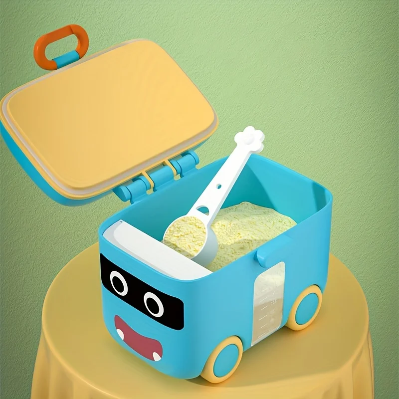 Boîte de préparation portable pour bébé, boîte de conservation des aliments scellable de dessin animé-Boîte alimentaire polyvalente pour bébé de 0 à 3 ans en voyage