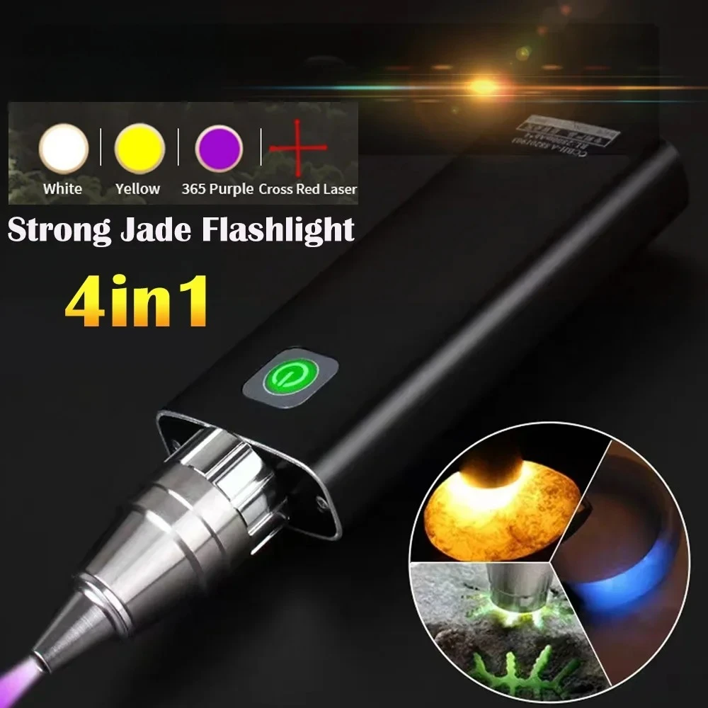 

3 LED Light Sources Professional Jade Identification Light Multi Levels Type-C Charge LED Jewelry Identification Light for Home