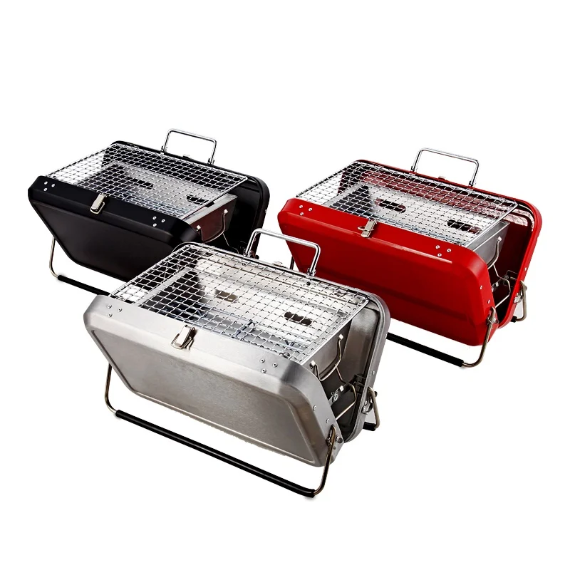 

Customized Outdoor Camping Folding Portable Stainless Steel Mini Suitcase Charcoal BBQ Grills