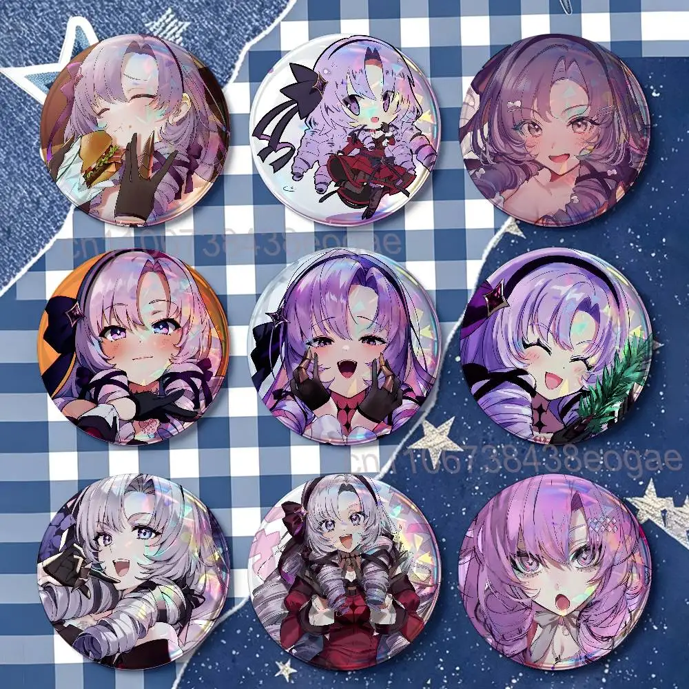 VTuber H-Hyakumantenbara Salome Badges 25 32 44 58 75 mm Round Customizable Wholesale Fan goods Self-made fan freebies