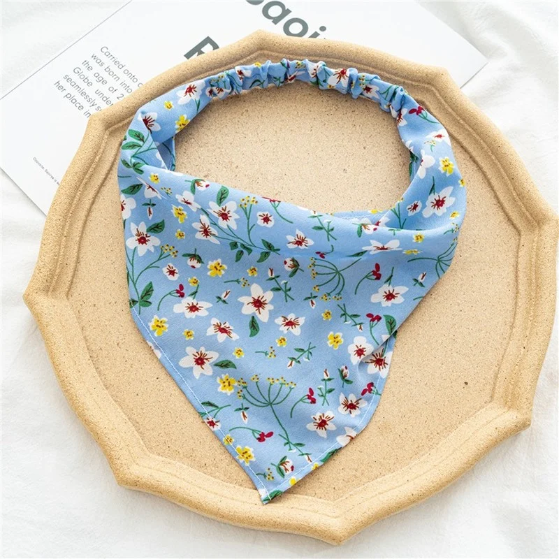 Summer Print Flower Beach Bandana Hair Scarf for Women Fashion Elastic Breathable Head Scarf Headwear Hair Accessories