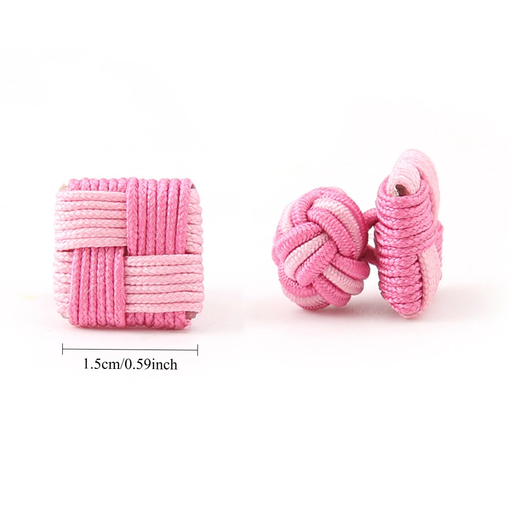 Hand Woven Knot Nylon Rope Cufflinks Colorful Contrasting Knot Sleeve Nail Men's Business Dress Sleeve Nail Shirt Matching
