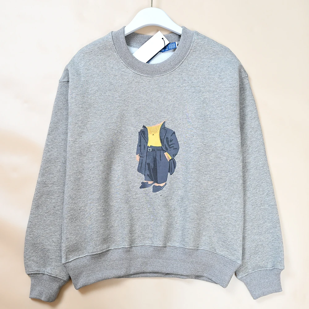 

Winter New Women's Cartoon Fleece Long Sleeve round Neck Casual Versatile Sweatshirt Comfortable Loose Fit Commute Style
