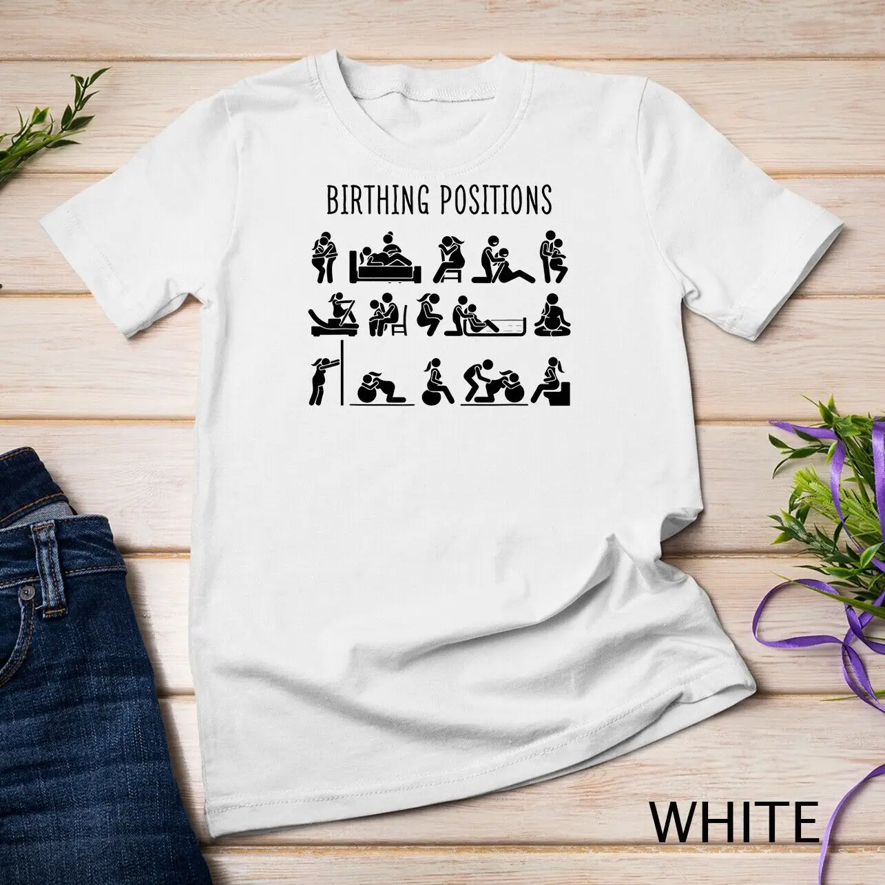 Birthing Position L&D Nurse Doula Midwifelife Midwife Gift Unisex T-shirt