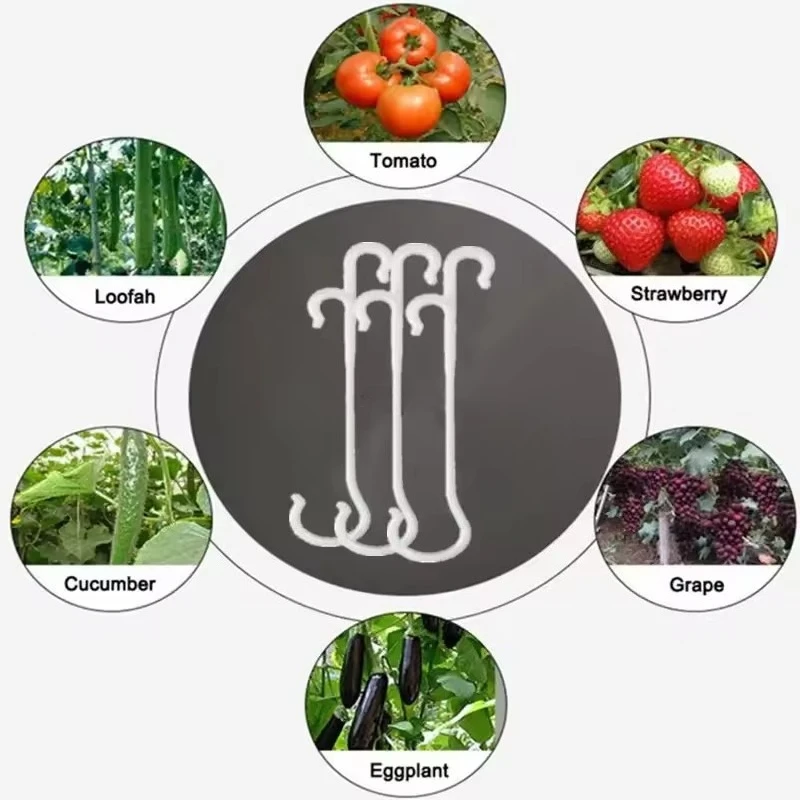 10/50/100pcs Fruit Support Hooks,Vegetable J-Hook,Tomato Truss Hooks for Supporting Plants and Vegetables,Planters Accessories