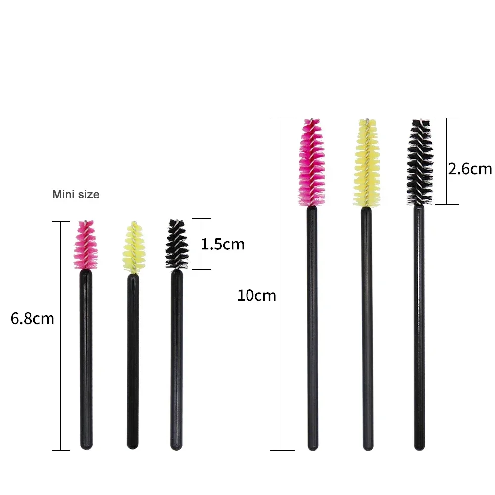 50 Stuks Wimperborstel Make-Up Borstels Individuele Mini Wegwerp Mascara Applicator Kam Wimpers Make-Up Borstels Gereedschap