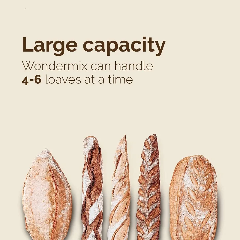 آلة خلط الخبز الكاملة مع خطاف - عجن الخبز وصانع العجين - خلاطات آلة العجن #5