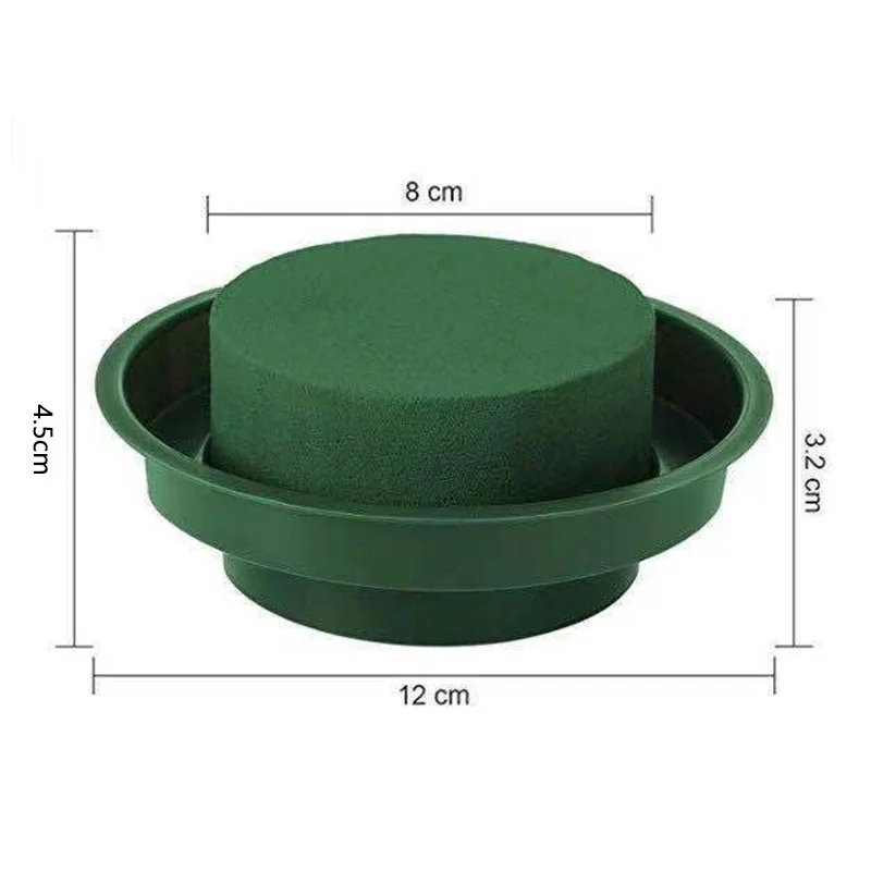 Round Plastic Floral Base Multi Functional Flower Arrangement Tray Durable Flower Foam Holder For Wedding Party Floral Arranging