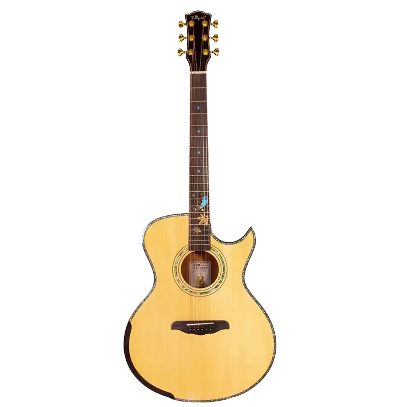 

Acoustic Guitar 41-Inch Cutaway Spruce Cheap Wholesale For Novices Professional Quality Rosewood & Mahogany Sides