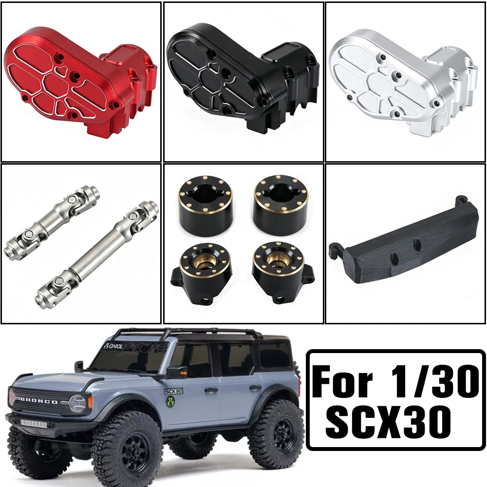 Boîtier de direction en métal/axe de transmission/axe CVD/boîtier de batterie/boîtier de boîte de vitesses pour voiture RC Crawler Axial SCX30 1/30