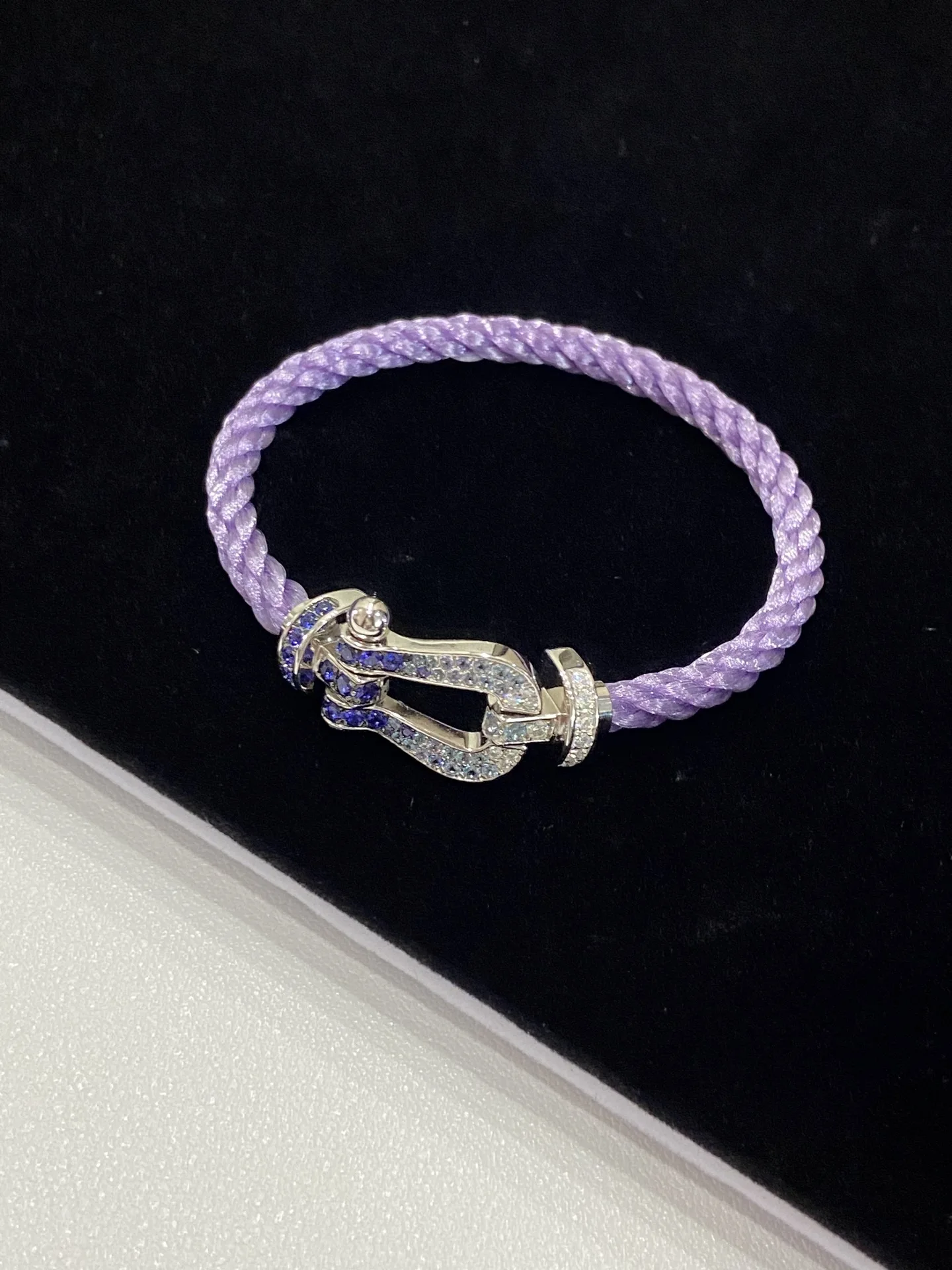 

925 silver horseshoe bracelet, purple limited edition, exclusive sale, size L