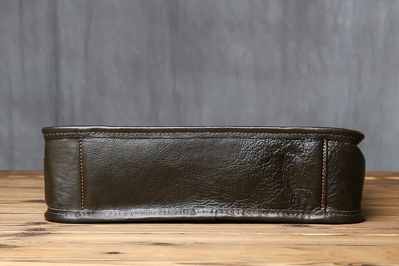 Nzpj Vintage Echt leder Herren Umhängetasche natürliche Rindsleder Umhängetasche lässig Herren Rucksack für 11 Zoll iPad – Detail 10