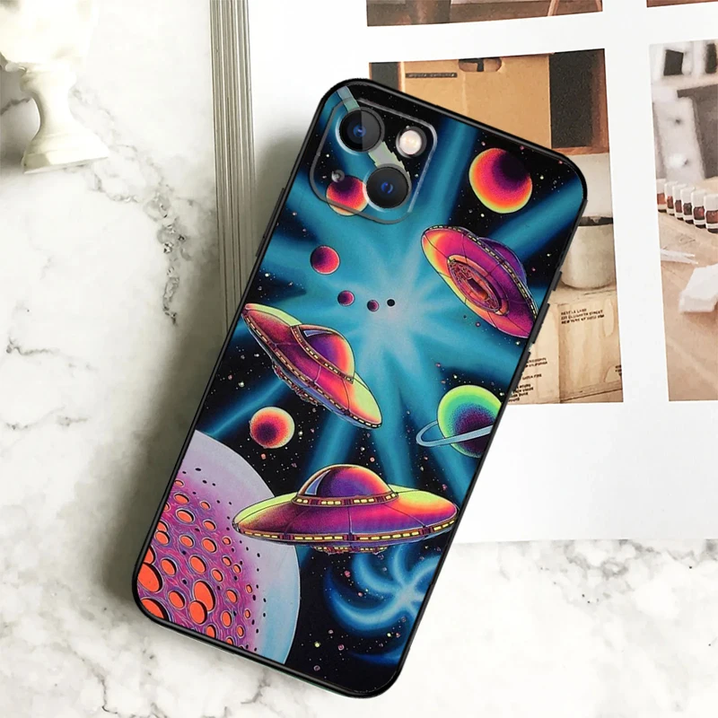 Psychedelic Trippy Phone Case For iPhone 15 16 14 Plus 13 12 Mini 11 Pro Max X XR XS Max 7 8 Back Cover