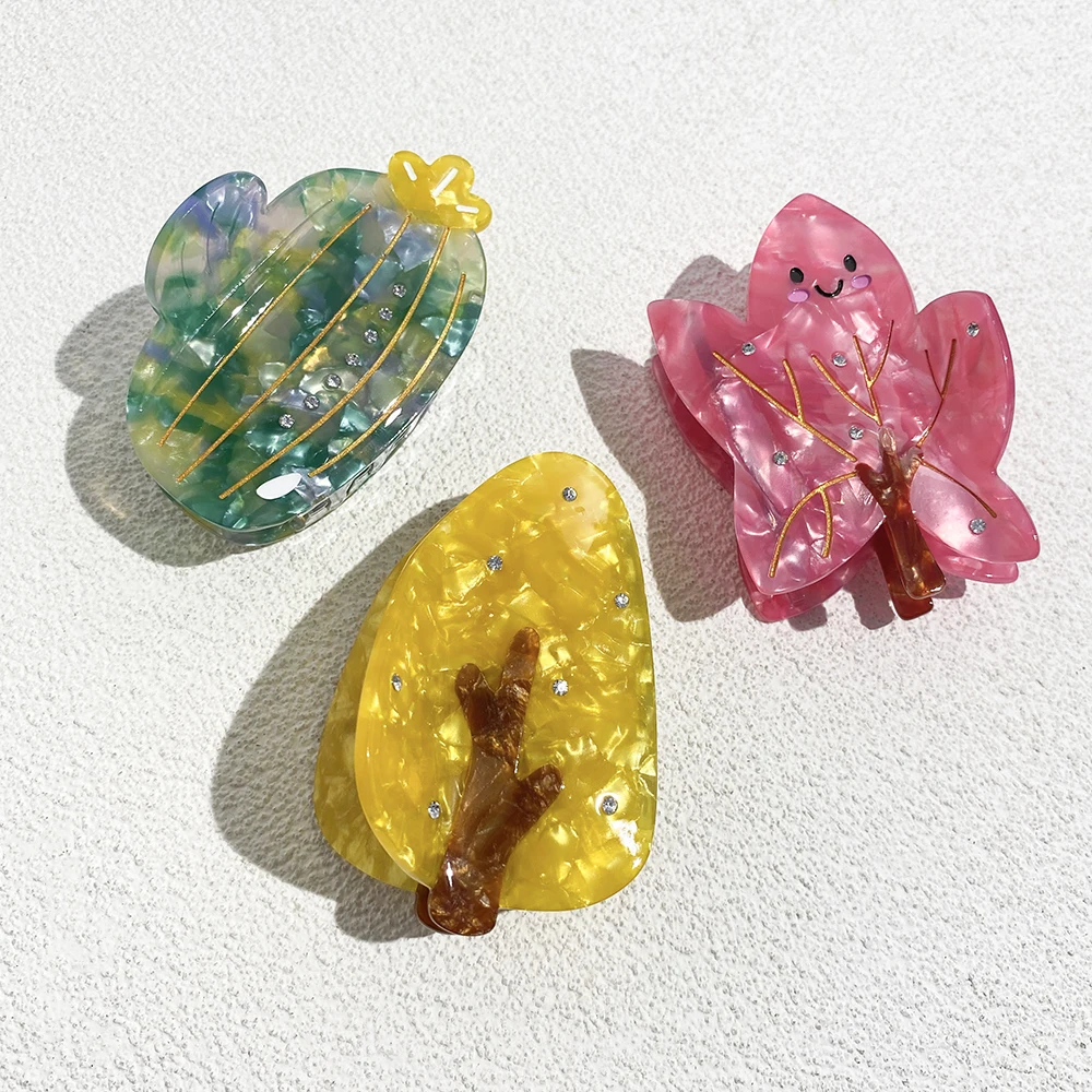 

Милый мультяшный дерево, кактус, стразы, акула, заколка для волос для женщин, новый забавный хрустальный хвост, аксессуары для волос, инструмент, головной убор