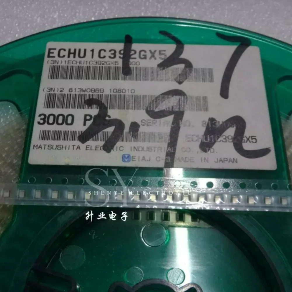 

20pcs/lot SMD0805 0.0039uf 16V 3.9nf 3900pf 3n9 392 G Brand New Surface Mount Film Capacitor ECHU1C392GX5
