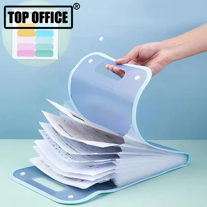 Portable Vertical Hand-held Organ Bag Test Paper Holder Storage Bag Subject Classification Storage Bag File Folder File Folder