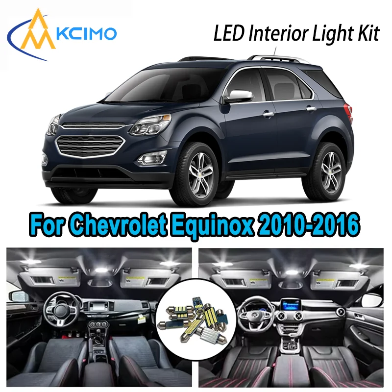

High-Quality LED Interior Kit for Chevrolet Equinox 2010-2016 2011 2012 2013 Premium Error-Free Dome Map Trunk Automotive Lamps