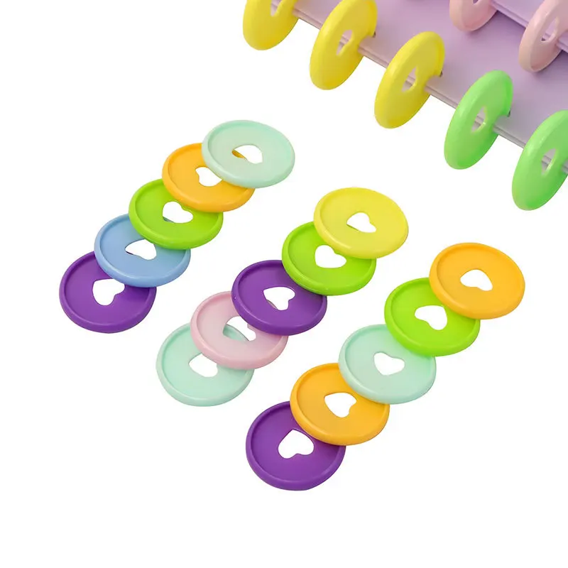 80Pcs Plastic Disc Binding Discs  Loose-leaf Button Discbound Planner Rings for Mushroom HoleBinder Notebook Binding Supplies