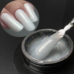 Jillnails 50g Shimmer Milky Hard Gel Builder Reflective Nails Extension Glitter Building Gel