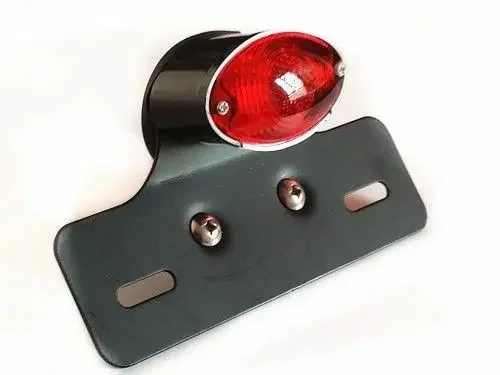 

LED Brake Tail Light W/License Plate Bracket For Harley Honda Triumph Cafe Retro