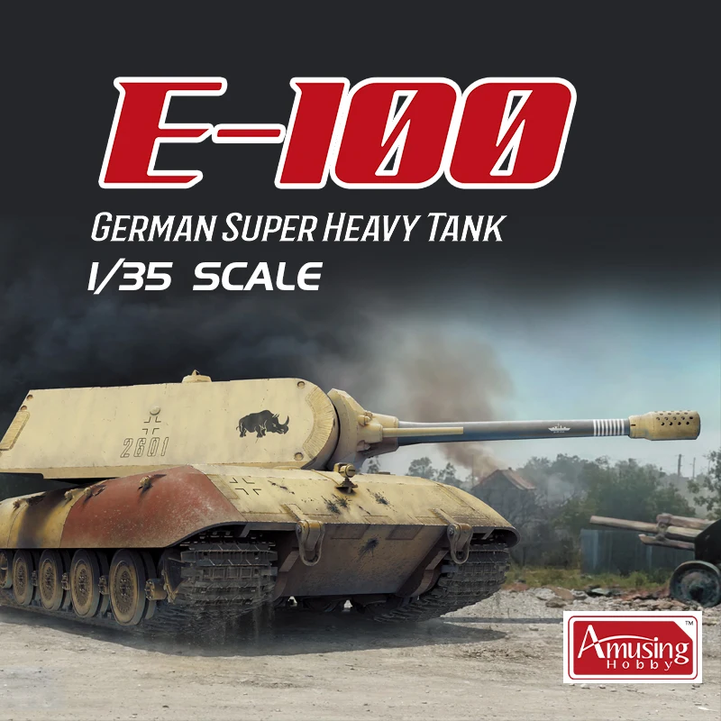 

Amusing Hobby 35A046 1/35 E-100 с пластиковым собранным танком с револьверной головкой Maus, комплект модели