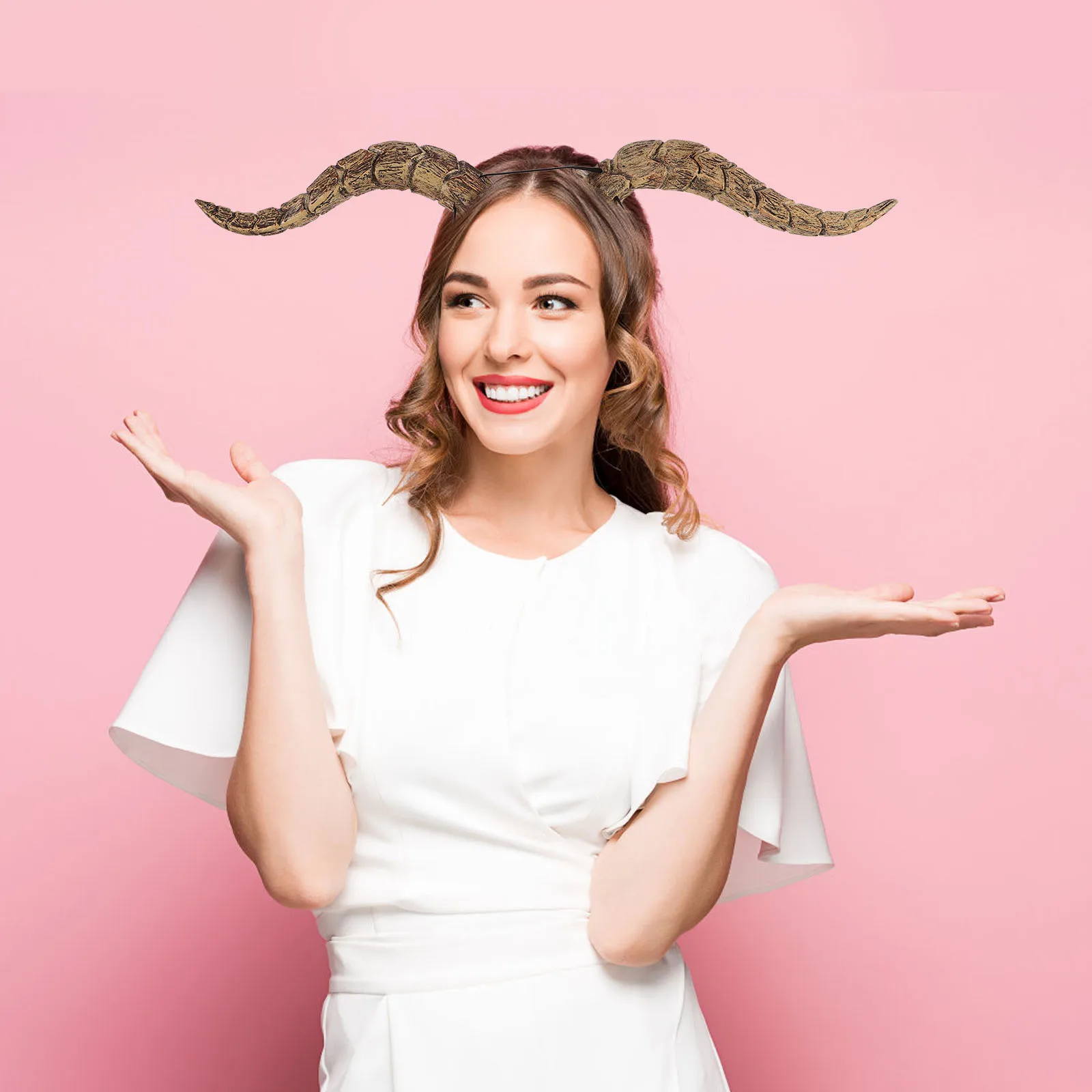 

Creative Bull Horn For Halloween Cosplay Masquerade Party Costume Accessories Photo Props Decorative Hair Hoops Horn Headpiece