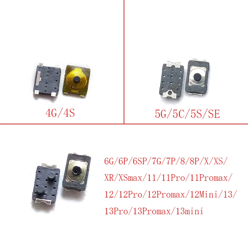 10pcs Power Switch Volume Button Connector For iPhone 6S 6 5 5C 5S SE 8 Plus 7 4 4S X XR XS 13 Pro Max Mini 12 11 Phone Side Key