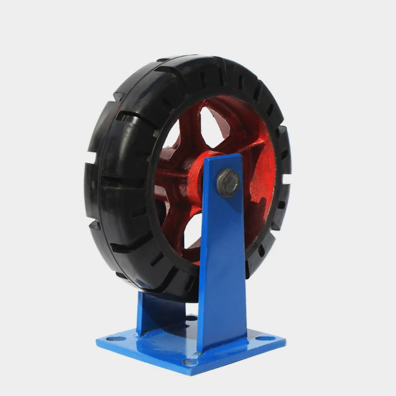 Cart Wheels 6-16 Inch Rubber Universal Wheel Trolley Solid Wheel Load 1000KG