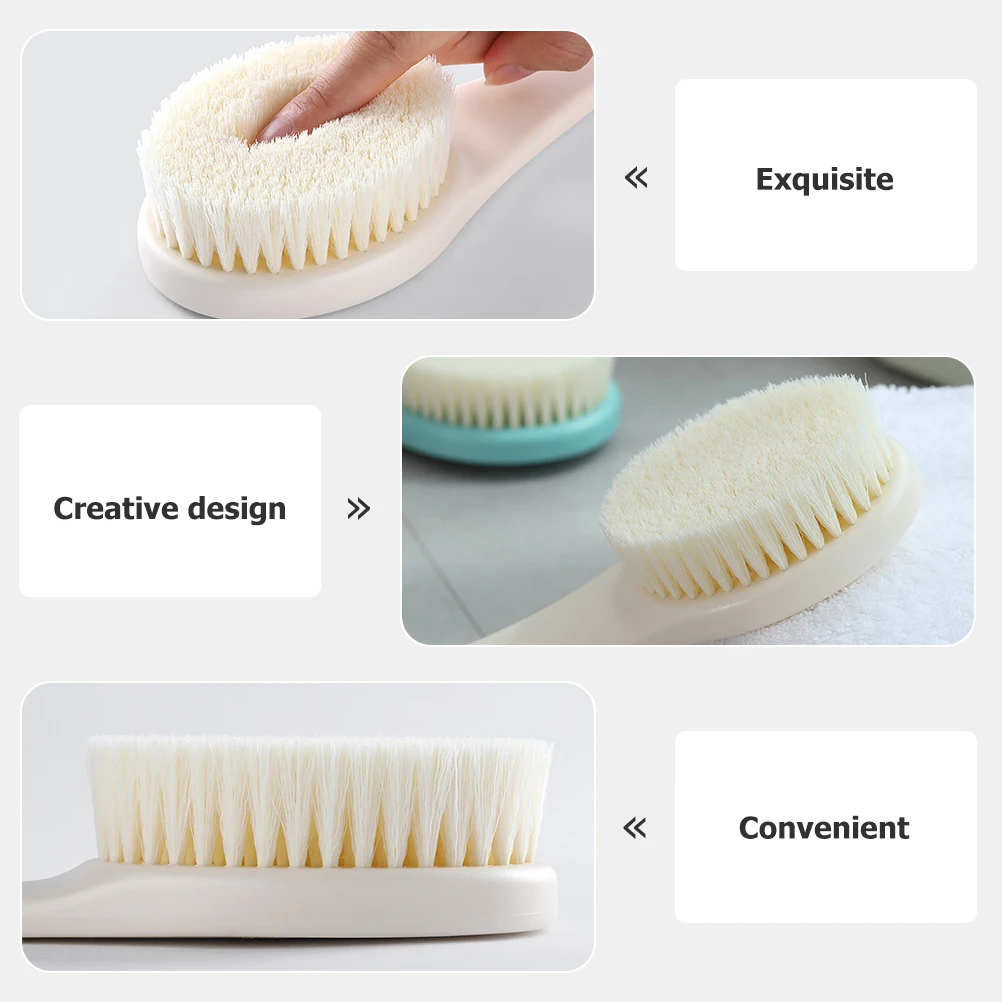 

Bath Brush Long Handle Plastic PET Nylon Bristles Body Exfoliating Shower Back Scrubber Cleaning Bathing Gifts