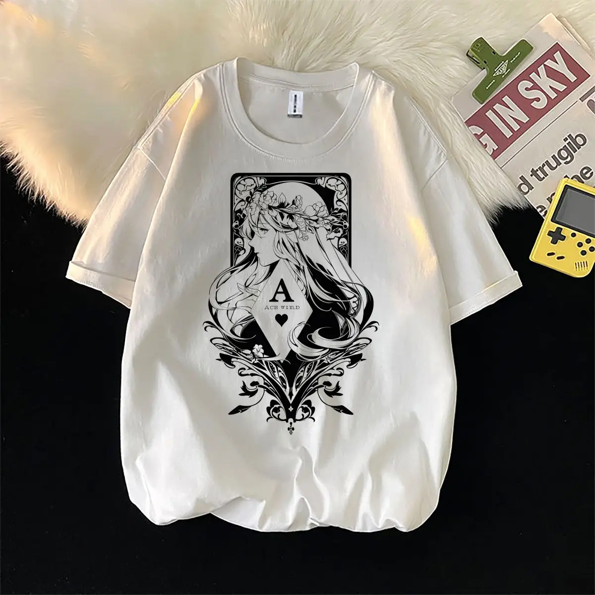 2024 The latest T-shirt, men's and women's T-shirt super Hip hop street summer men's T-shirt, A Goddess of Spades printed T-shir