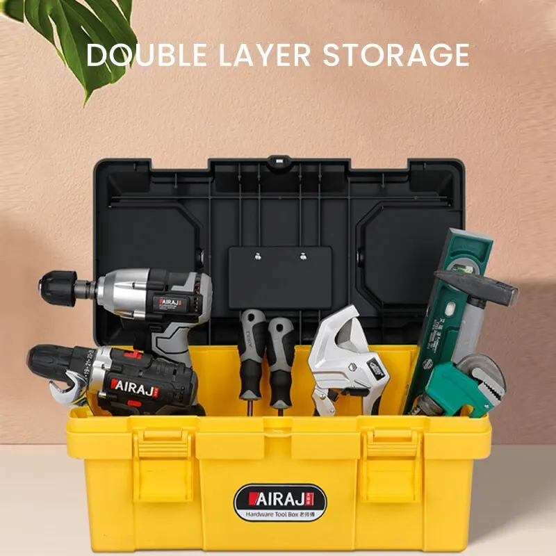 AIRAJ Multifunctional Plastic ABS Toolbox  Thick And Large-Sized With Various Specifications, Portable Tool Storage Rack