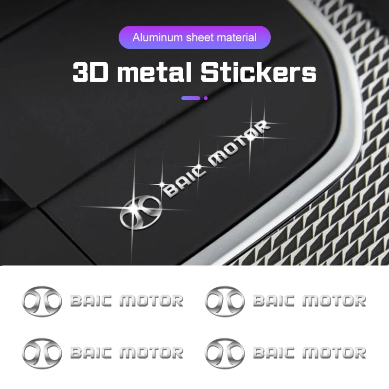 Pegatina con emblema de Metal 3D para coche Baic Senova X7 X35 X55 X65 Beijing BJ40 BJ80 BJ30 BJ60 D50 D60, calcomanías de diseño para decoración Interior de coche