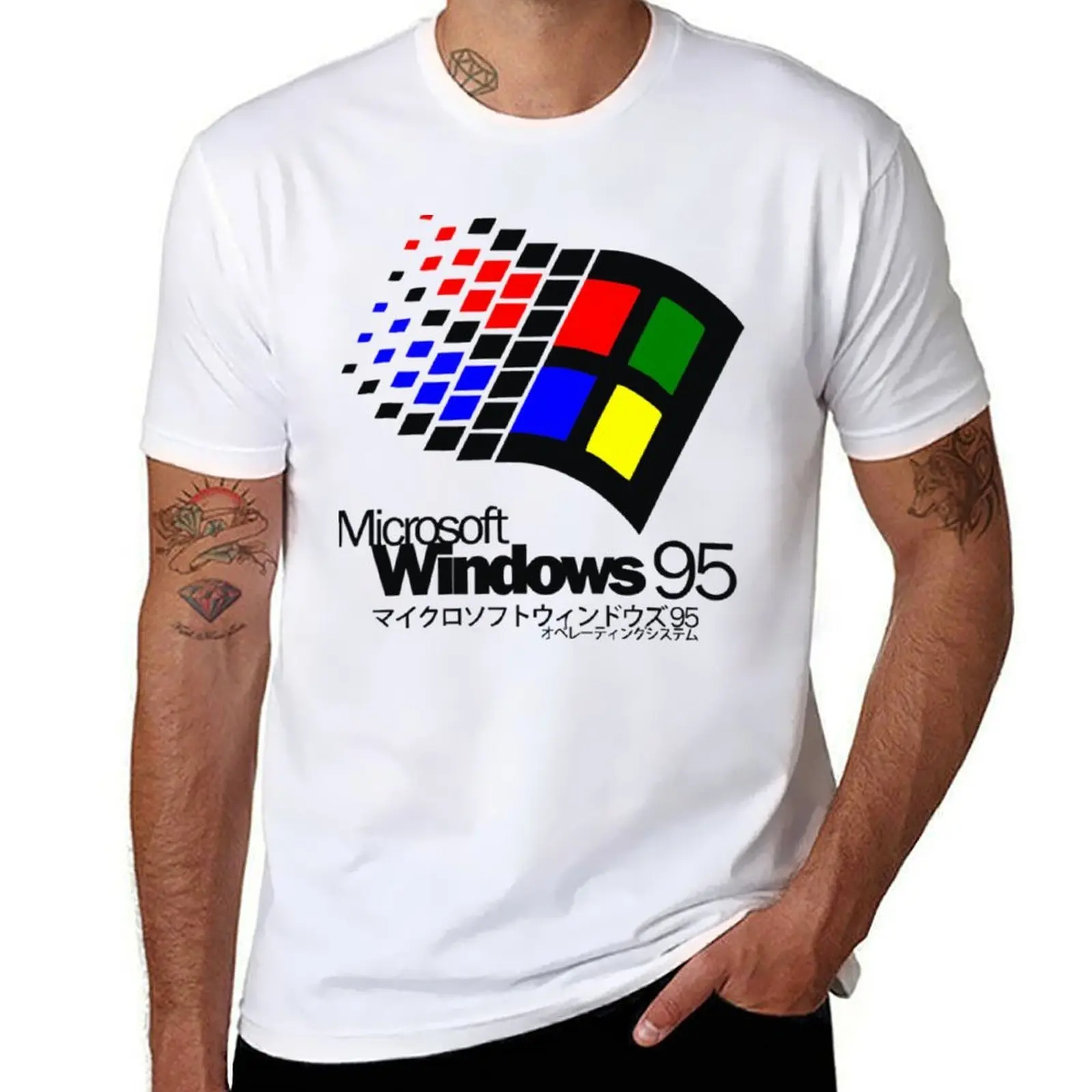 

BEST SELLING -Windows 95 Japan MERCHANDISE T-Shirt t shirt custom print t shirts for man pack cotton T-Shirt