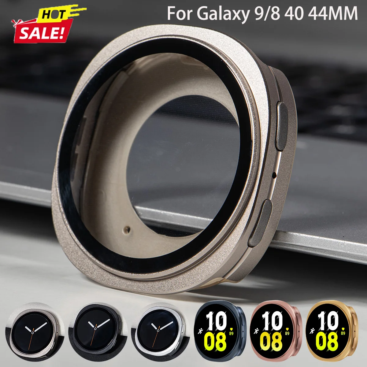 Hochwertige Metall-Aluminium-Schutzhülle für Samsung Galaxy Watch 9 44mm 40mm Kratzfeste Abdeckung für Galaxy 8 40mm 44MM Harter Rahmen-Schutz