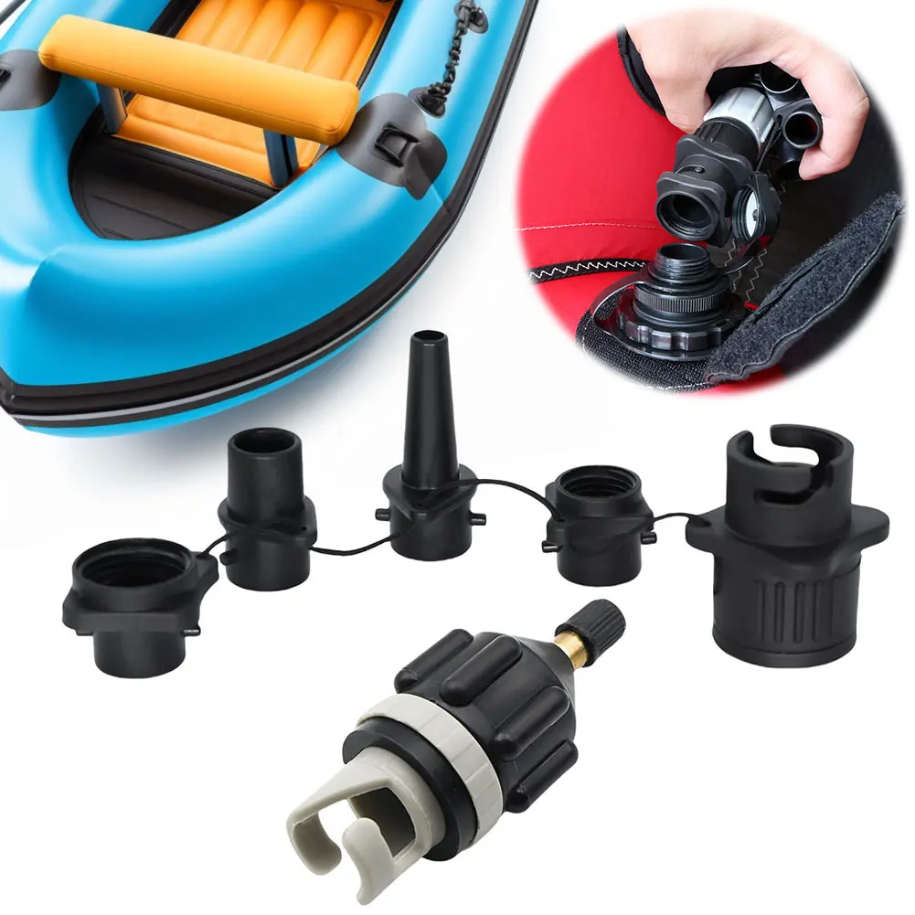 

Air Valve Adaptor with Nozzles Air Valve Pump Connector Air Valve Conversion Head for Inflatable Boat Stand-Up Paddleboard Bed