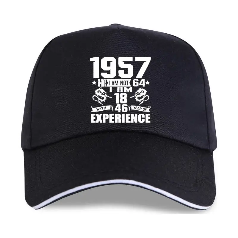 new cap hat  Funny Made In 1957 64th Birthday Gift Print Joke 64 Years Awesome Husband Casual Baseball Cap Cotton Men