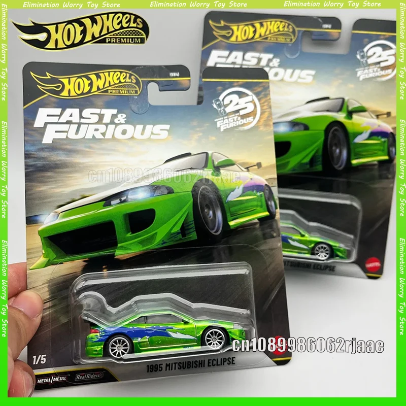 

Hot Wheels Премиум 25th Anniversary Fast & Furious 1995 Mitsubishi Eclipse 1/64 Литая под давлением модель автомобиля из сплава Коллекционный автомобиль на Рождество
