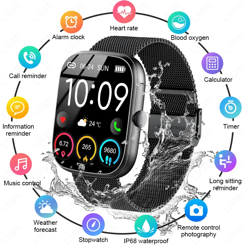 lige-新ファッションスマートウォッチ男性女性-ai-音声-bluetooth-通話-196-hd-フルタッチスクリーン-ip68-防水スポーツスマートウォッチ