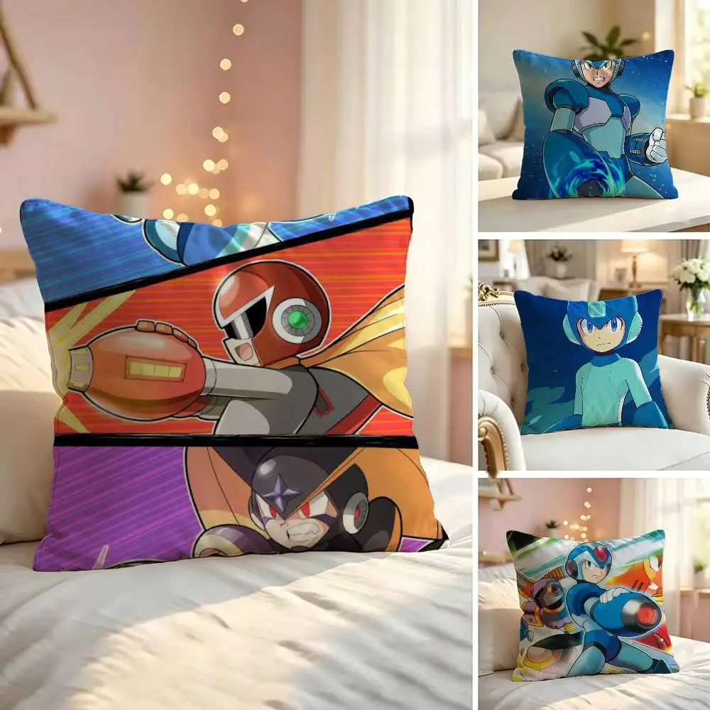 D-Darkstalkers Game Square Double-Sided printed Pillow Case Bedroom Bedside Pillow Sofa Cushion Cover
