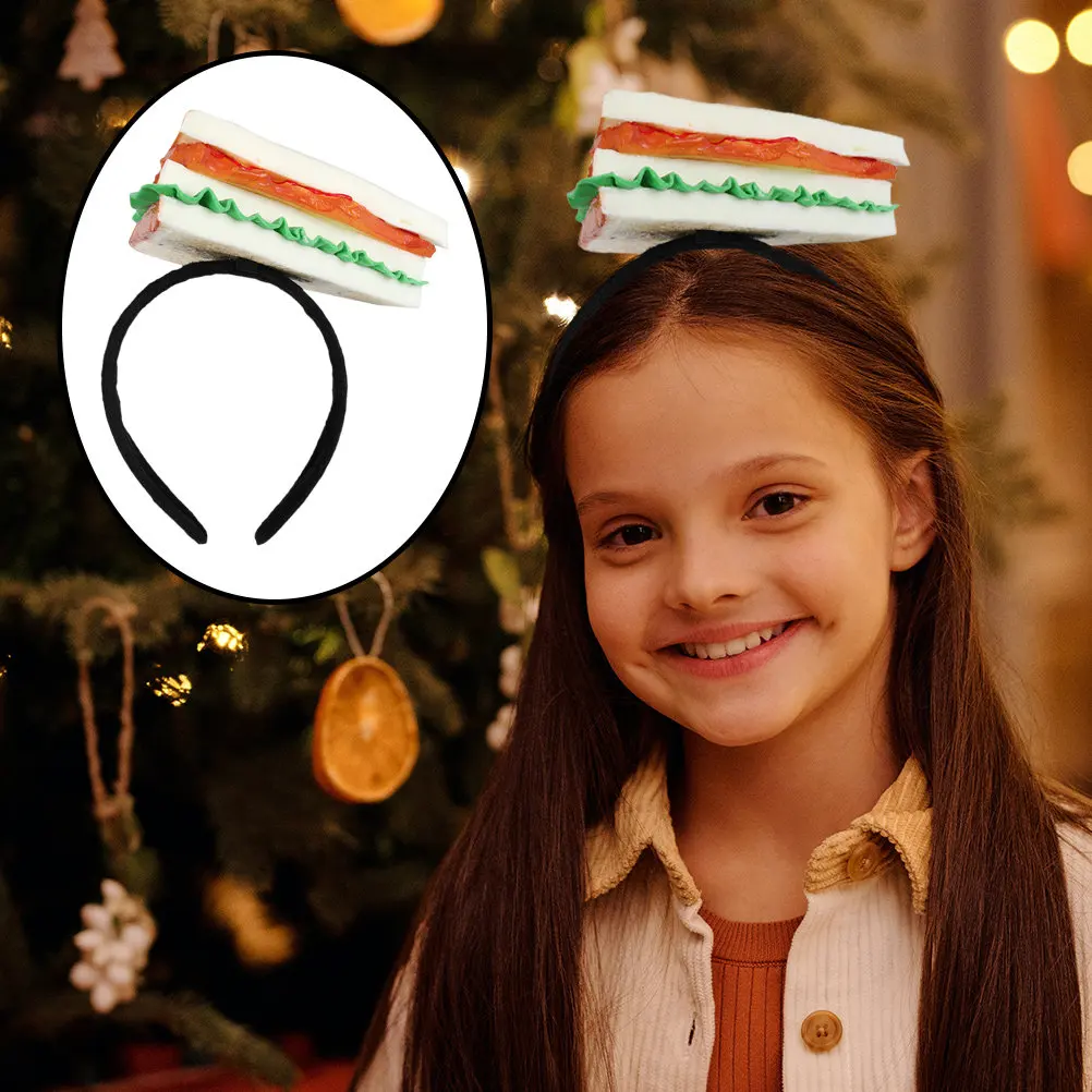 

Искусственный ободок для волос в форме сэндвича, милый обруч для волос в виде еды, легкий аксессуар для костюмов на вечеринки, фестивали, маскарады, сценические выступления