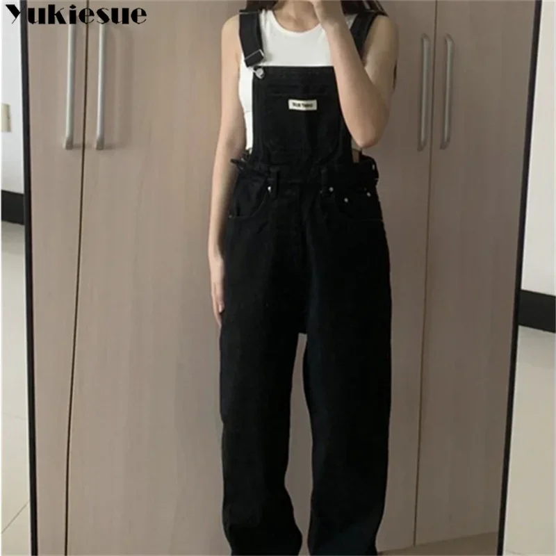 Women Denim Jumpsuit 2023 Summer Korean Edition Casual Loose Versatile Vintage Preppy Style Fashion Streetwear Jumpsuit Trend