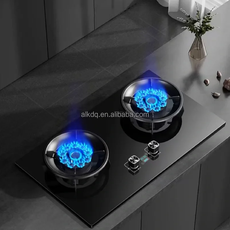 Wholesale 2 Burner Built in Table Top Gas Stoves for Home Kitchen with Glass Panel