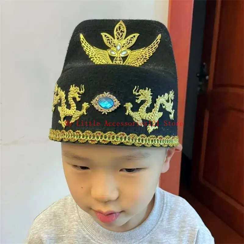 

Китайская офицерская шляпа, древняя шляпа Буто для взрослых, подходящая для сценических постановок и торжественных мероприятий.