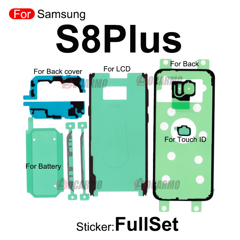 Back Fullset Sticker For Samsung Galaxy S8 /S8 Plus Front LCD Adhesive Battery Glue Replacement