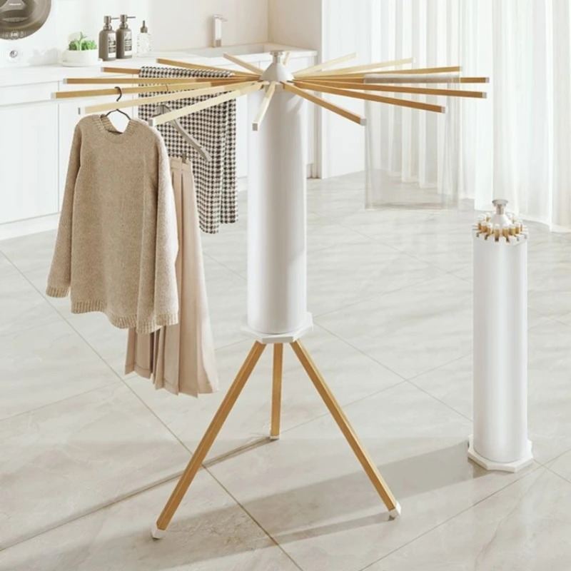 

Bedside table clothes hanger integrated